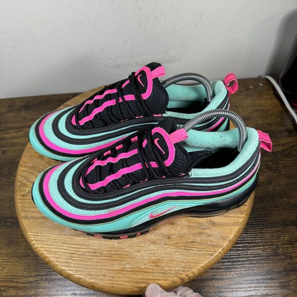 Nike Air Max 97 Shoes Mens Size 10 Black Pink Blue Green Miami Vice CU4877-300 main image 5